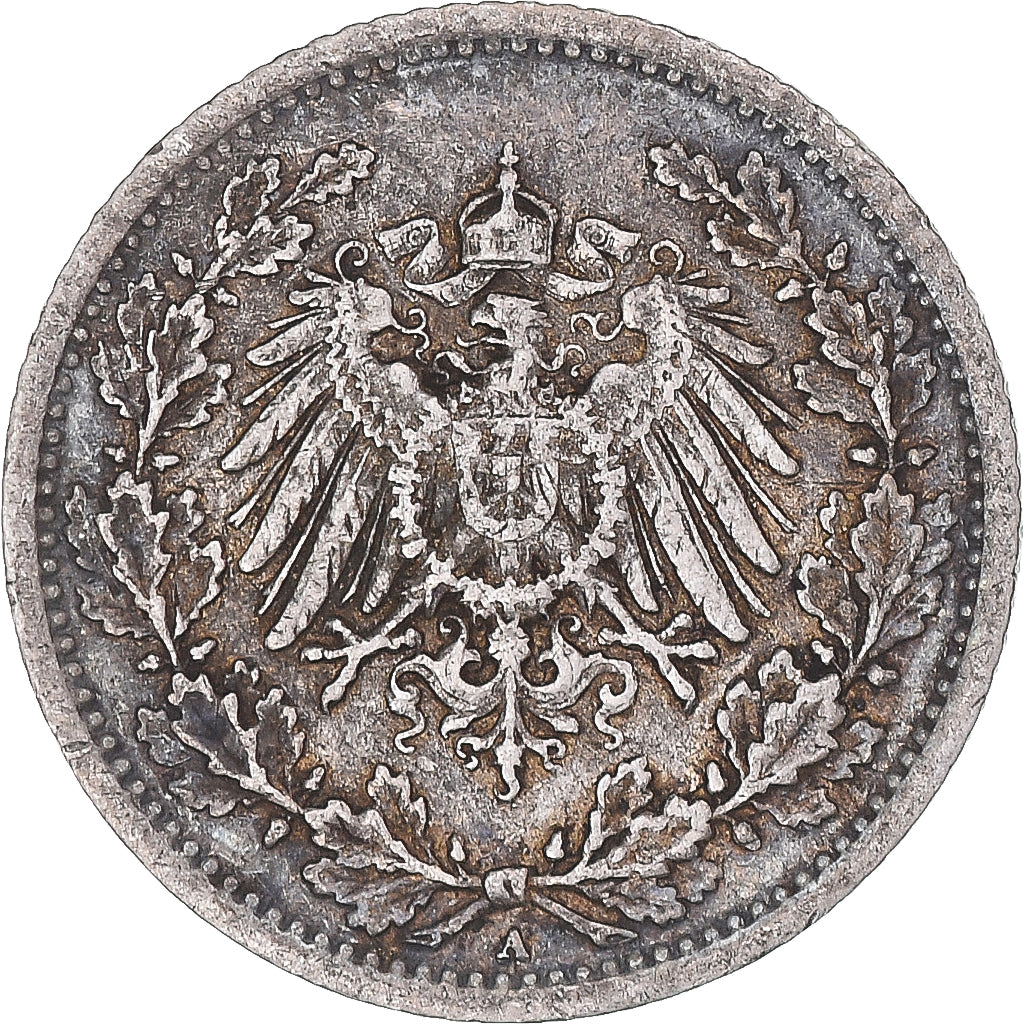 Moeda, Alemanha, 1/2 Mark, 1909