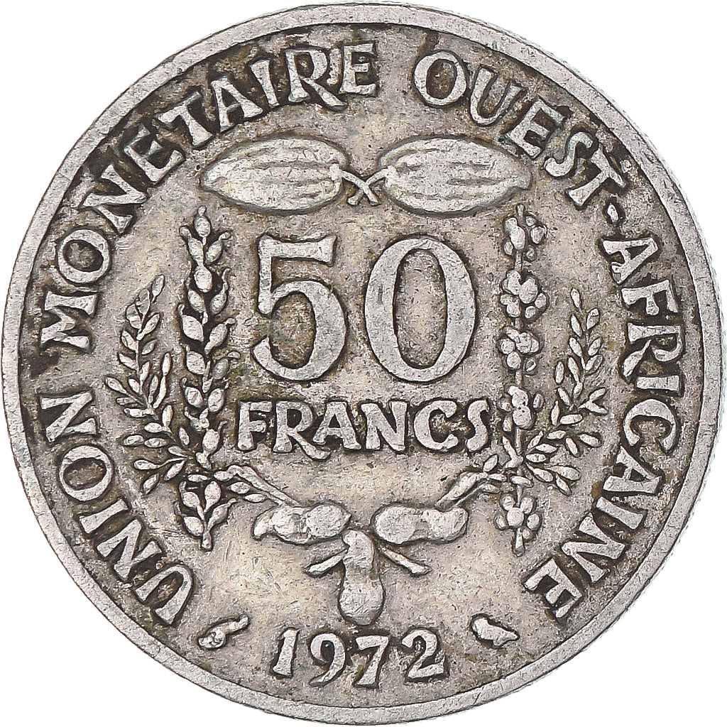 Monnaie, Afrique de l'Ouest, 50 Francs, 1972