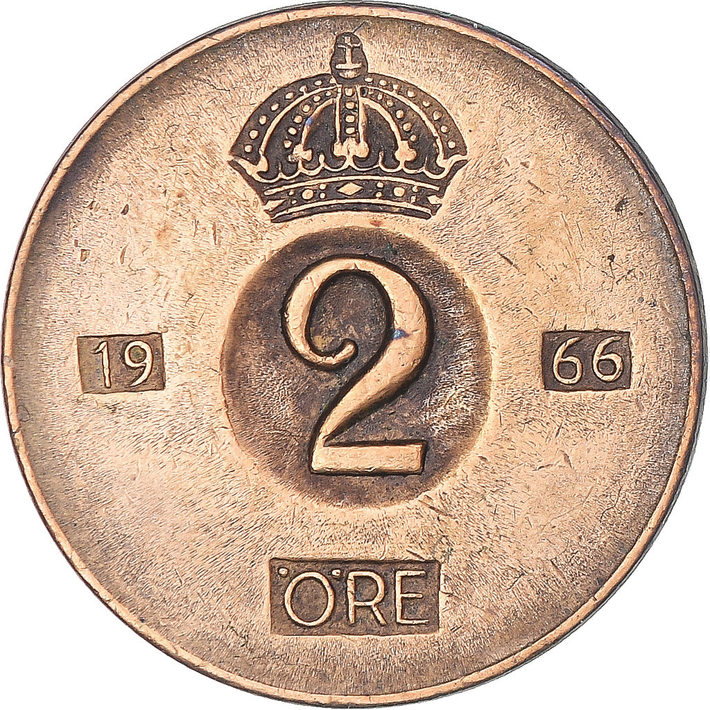 Münze, Schweden, 2 Öre, 1966