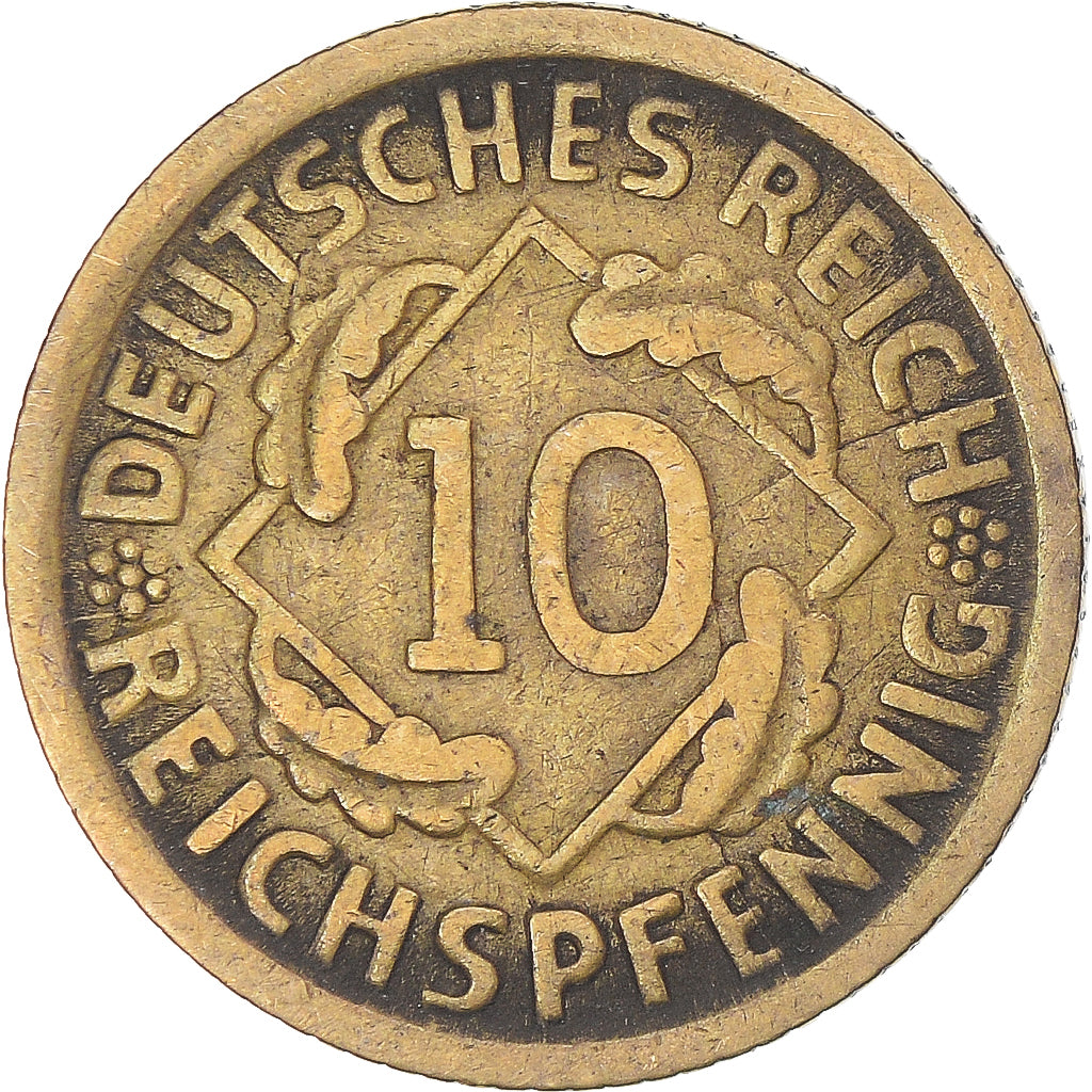 Moeda, Alemanha, 10 Reichspfennig, 1925