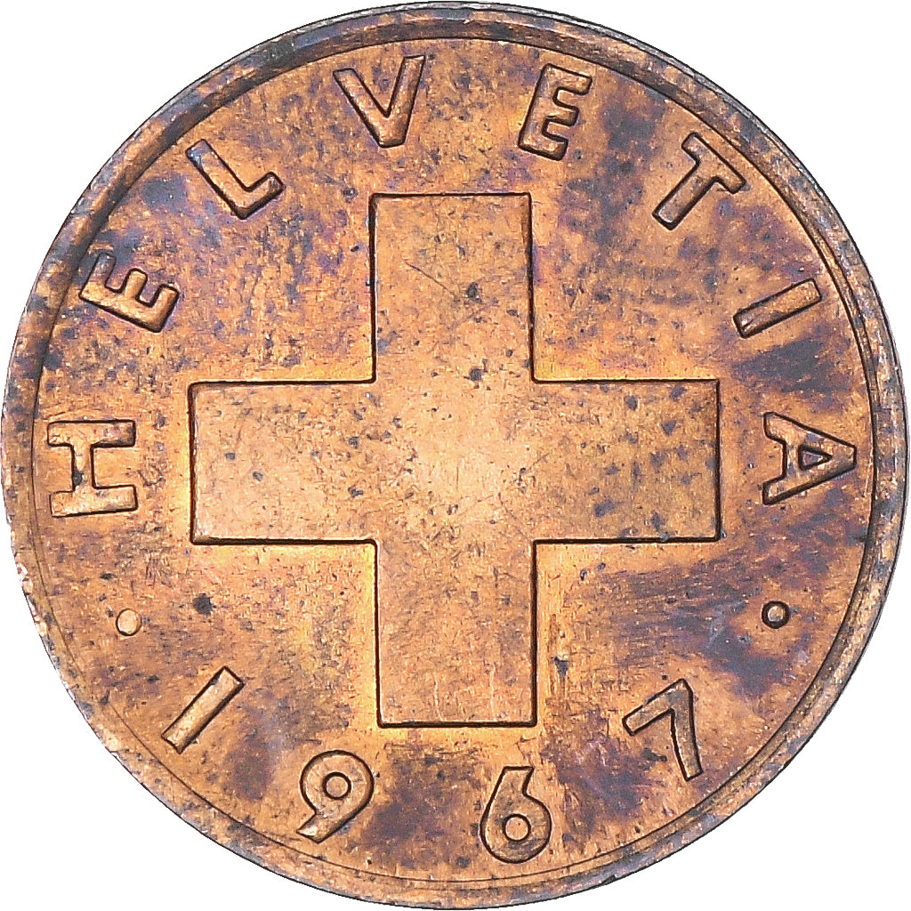Coin, Switzerland, Rappen, 1967