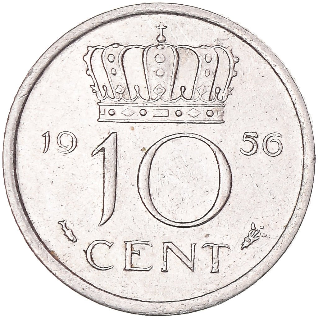 Monnaie, Pays-Bas, 10 Cents, 1956