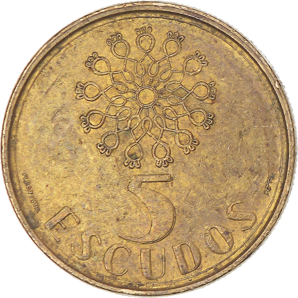 Coin, Portugal, 5 Escudos, 1986