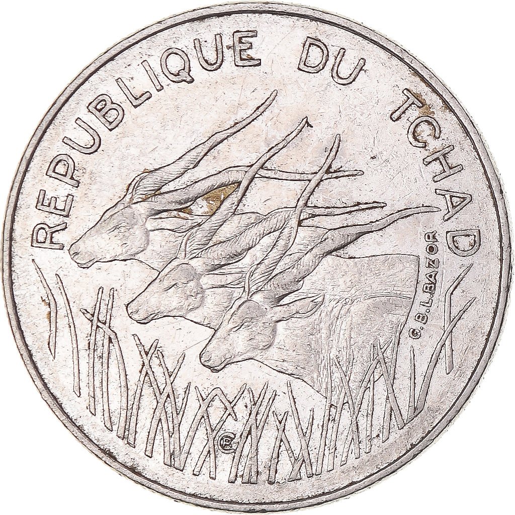 Monnaie, Tchad, 100 Francs, 1980