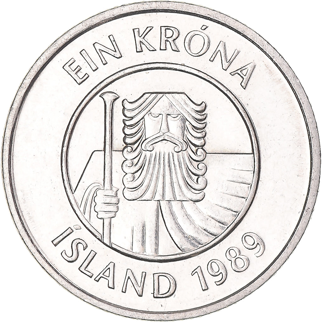 Coin, Iceland, Krona, 1989