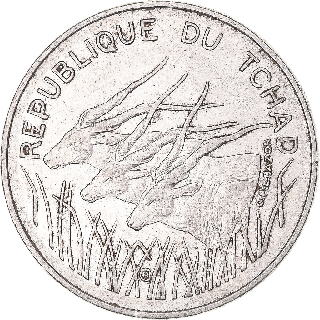 Moneta, Czad, 100 Francs, 1972