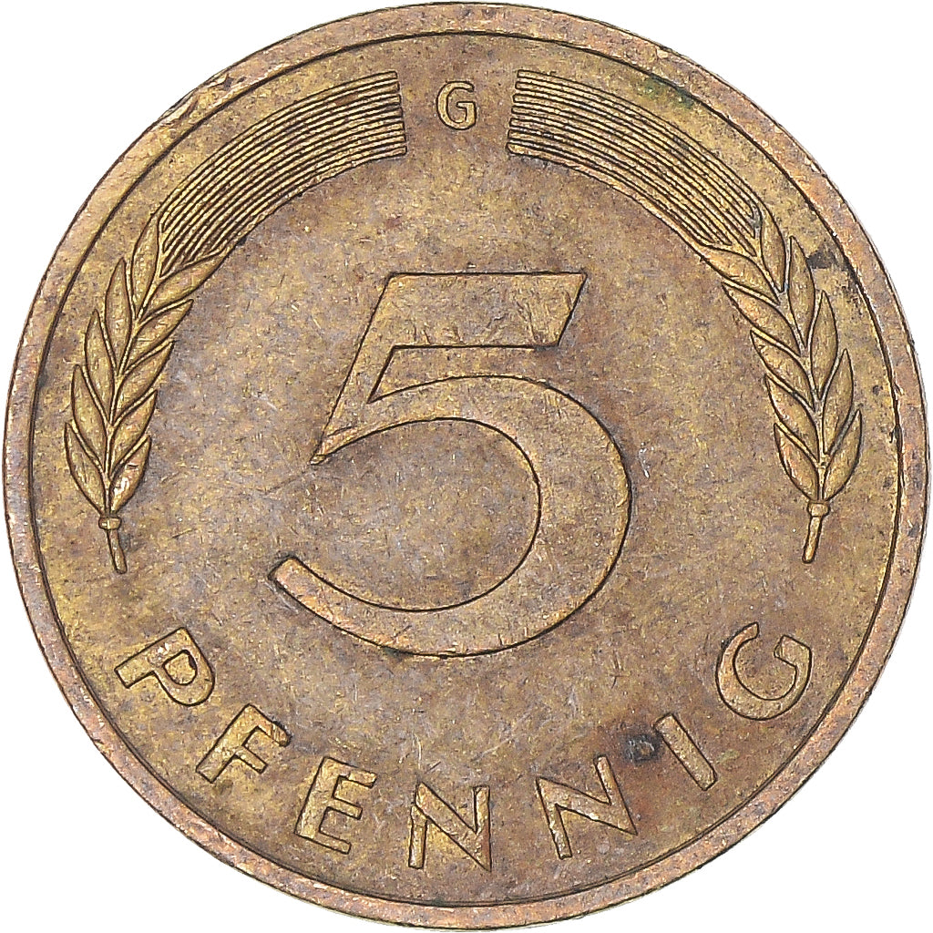 Moneta, Niemcy, 5 Pfennig, 1985