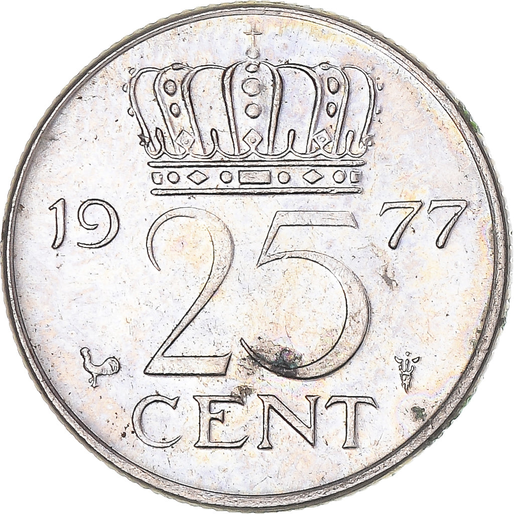 Munten, Nederland, 25 Cents, 1977