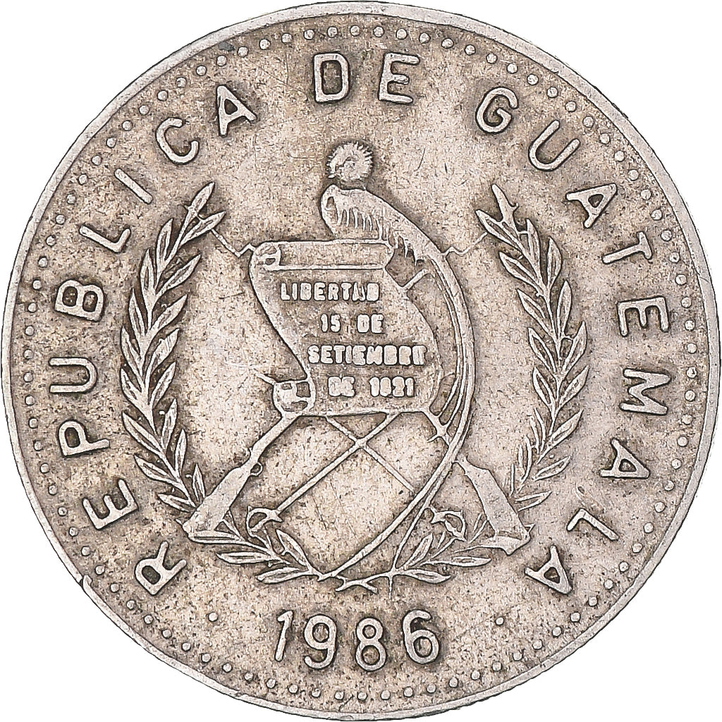 Moneta, Guatemala, 10 Centavos, 1986