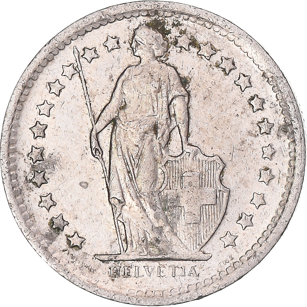 Munten, Zwitserland, 1/2 Franc, 1970