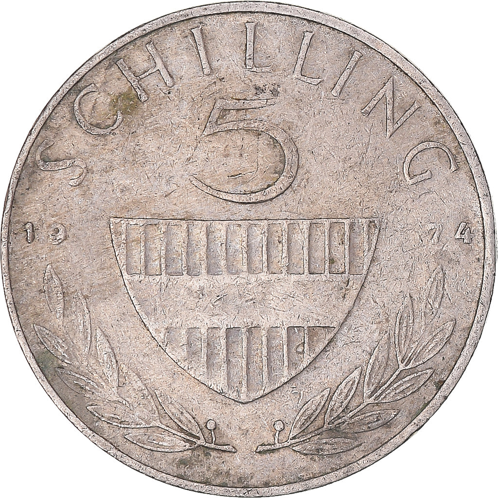 Moneta, Austria, 5 Schilling, 1974