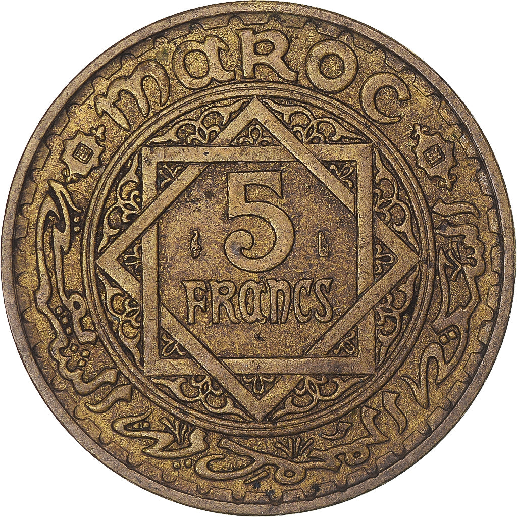 Monnaie, Maroc, 5 Francs, 1365