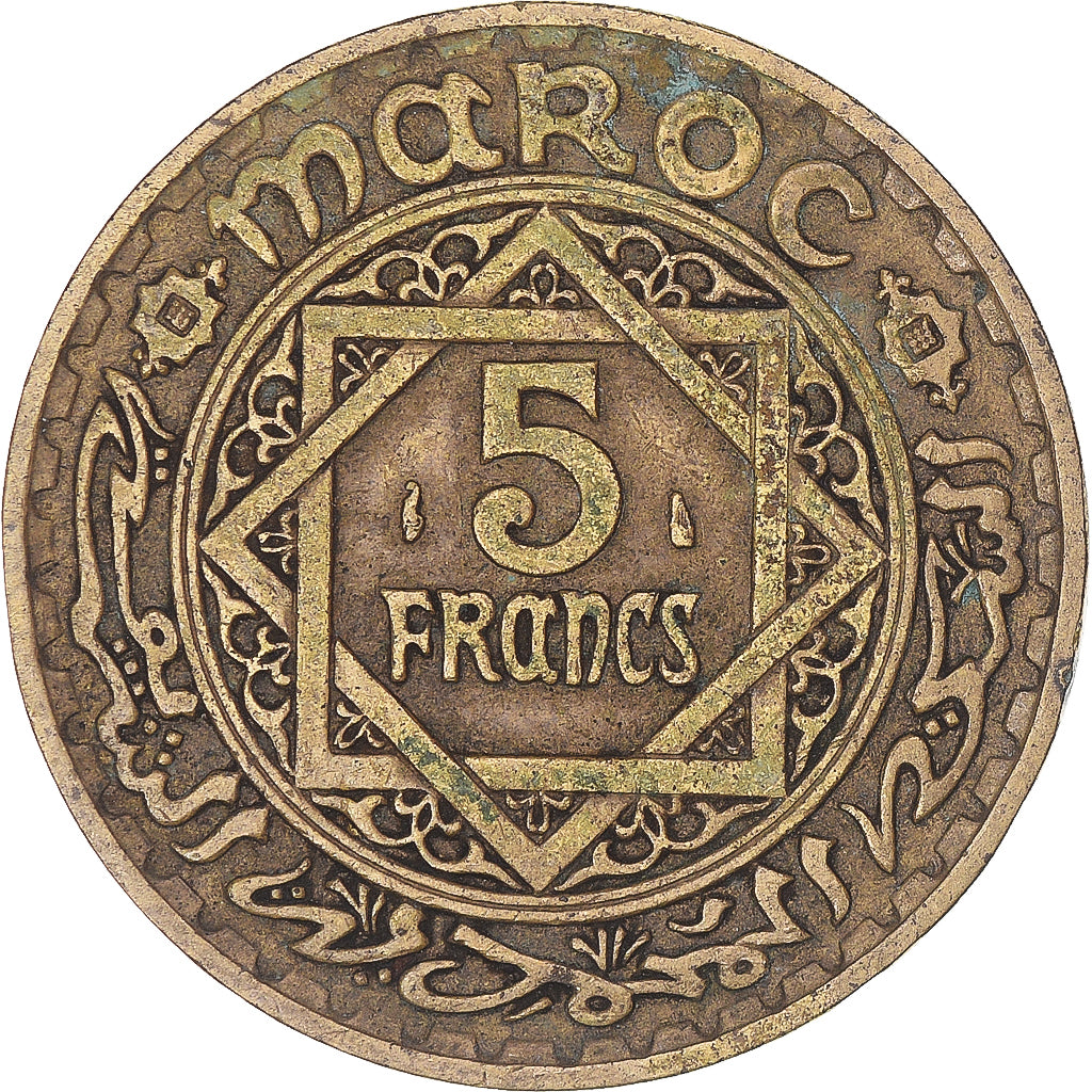 Coin, Morocco, 5 Francs, 1365