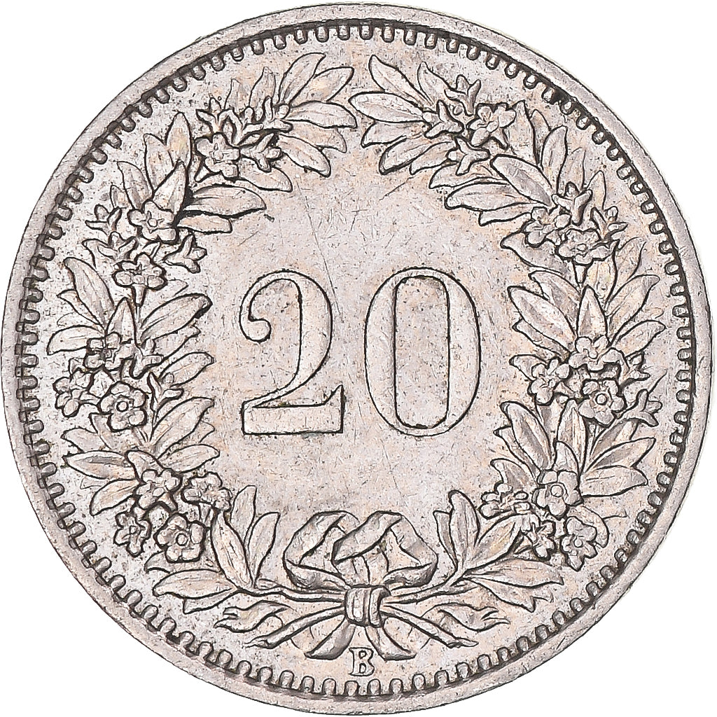 Coin, Switzerland, 20 Rappen, 1965