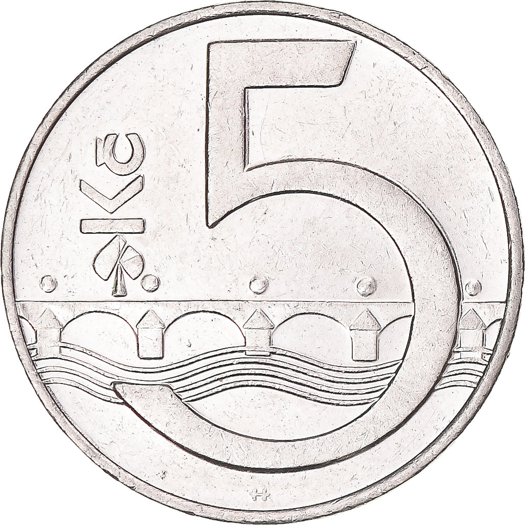 Münze, Tschechische Republik, 5 Korun, 1993