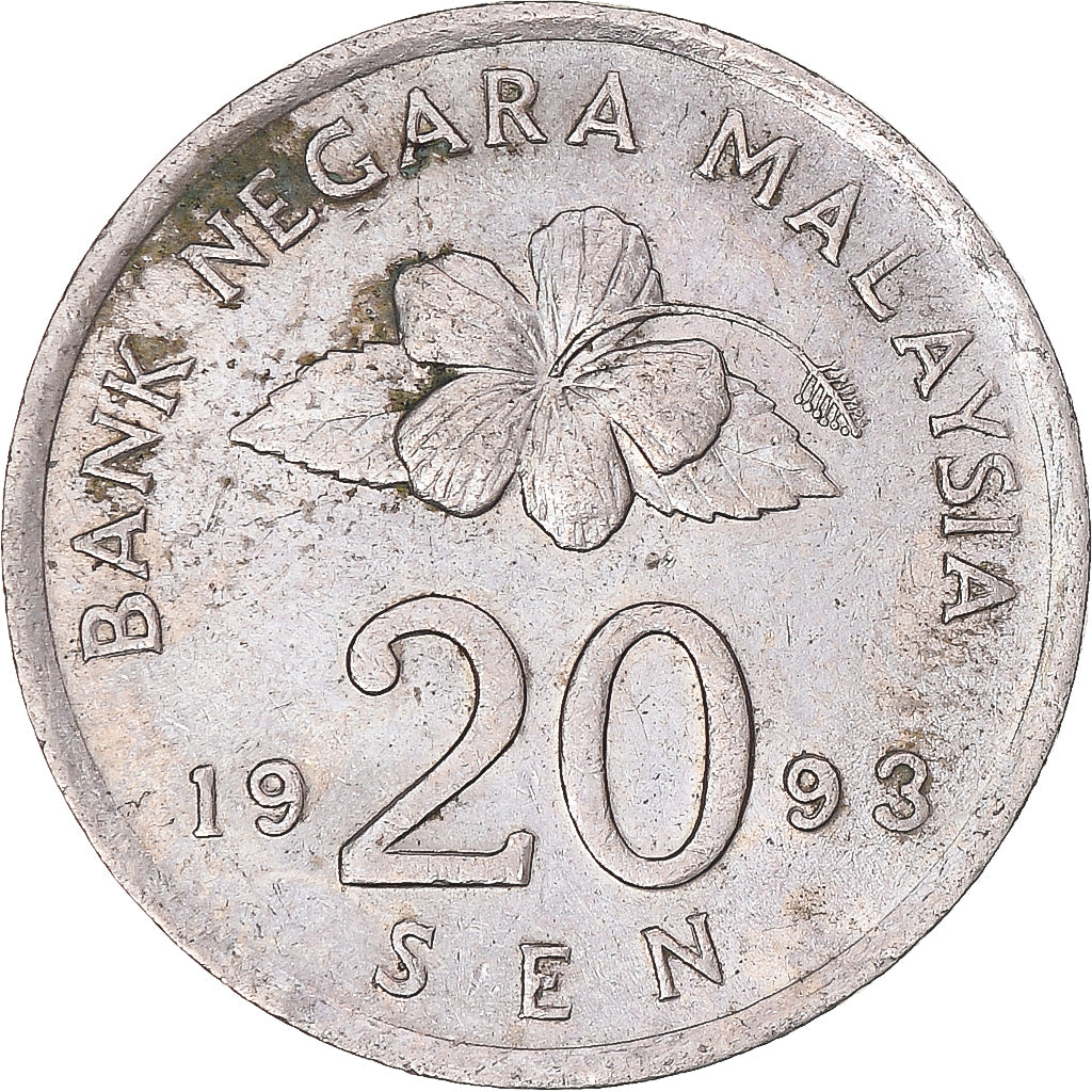 Moneda, Malasia, 20 Sen, 1993