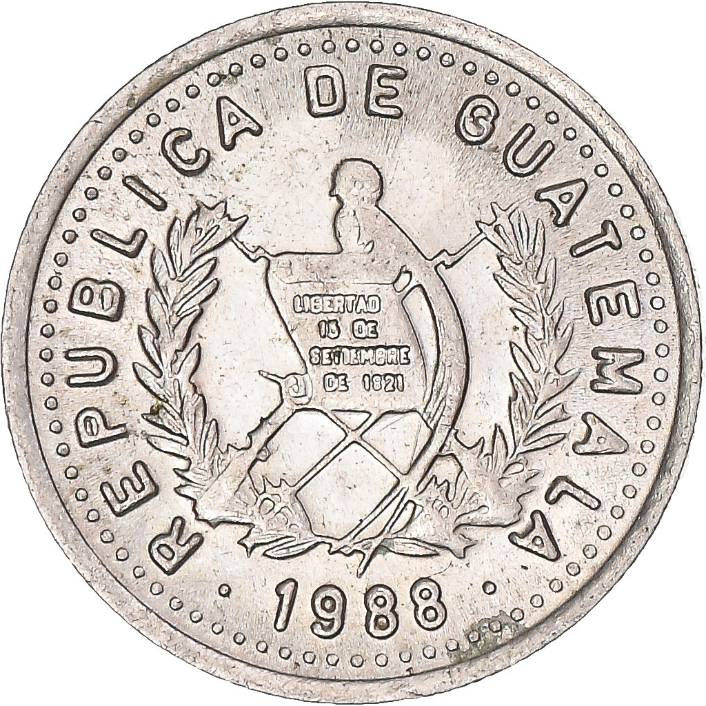 Monnaie, Guatemala, 5 Centavos, 1988