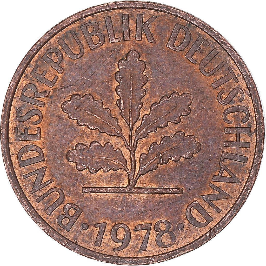 Moneta, Germania, 2 Pfennig, 1978