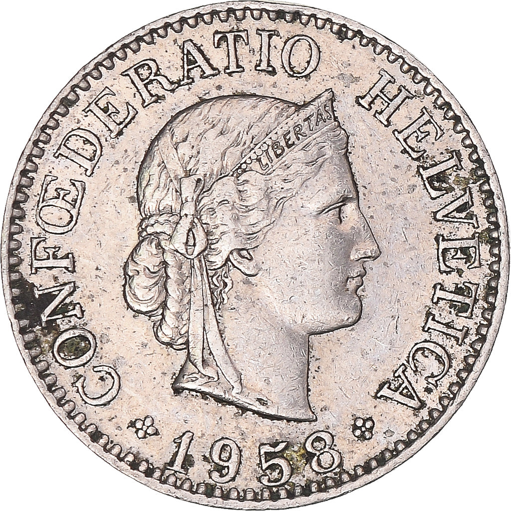Moneda, Suiza, 10 Rappen, 1958
