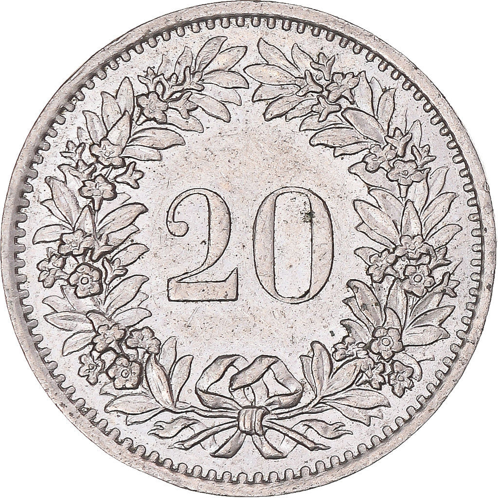 Moneda, Suiza, 20 Rappen, 1976