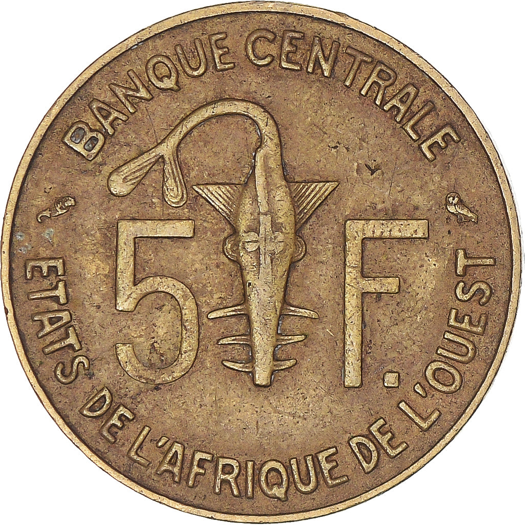 Moeda, Estados da África Ocidental, 5 Francs, 1972