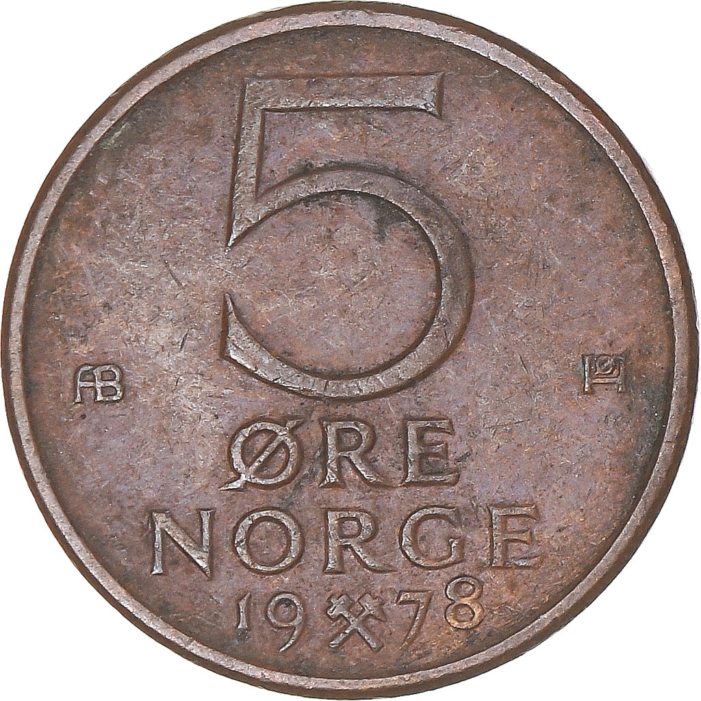 Coin, Norway, 5 Öre, 1978