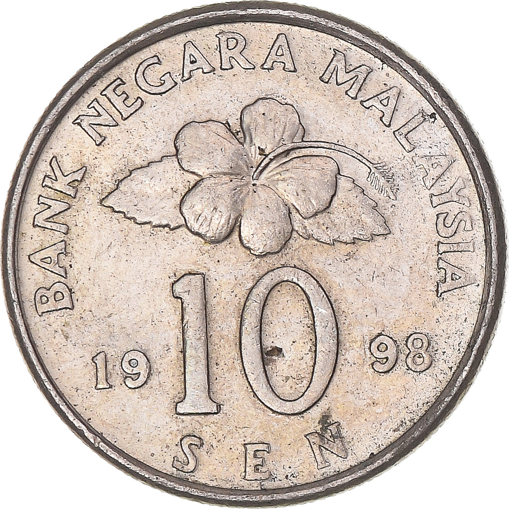 Moeda, Malásia, 10 Sen, 1998
