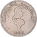 Coin, Tunisia, 1/2 Dinar, 1988