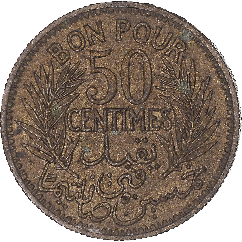 Moneta, Tunisia, 50 Centimes, 1941
