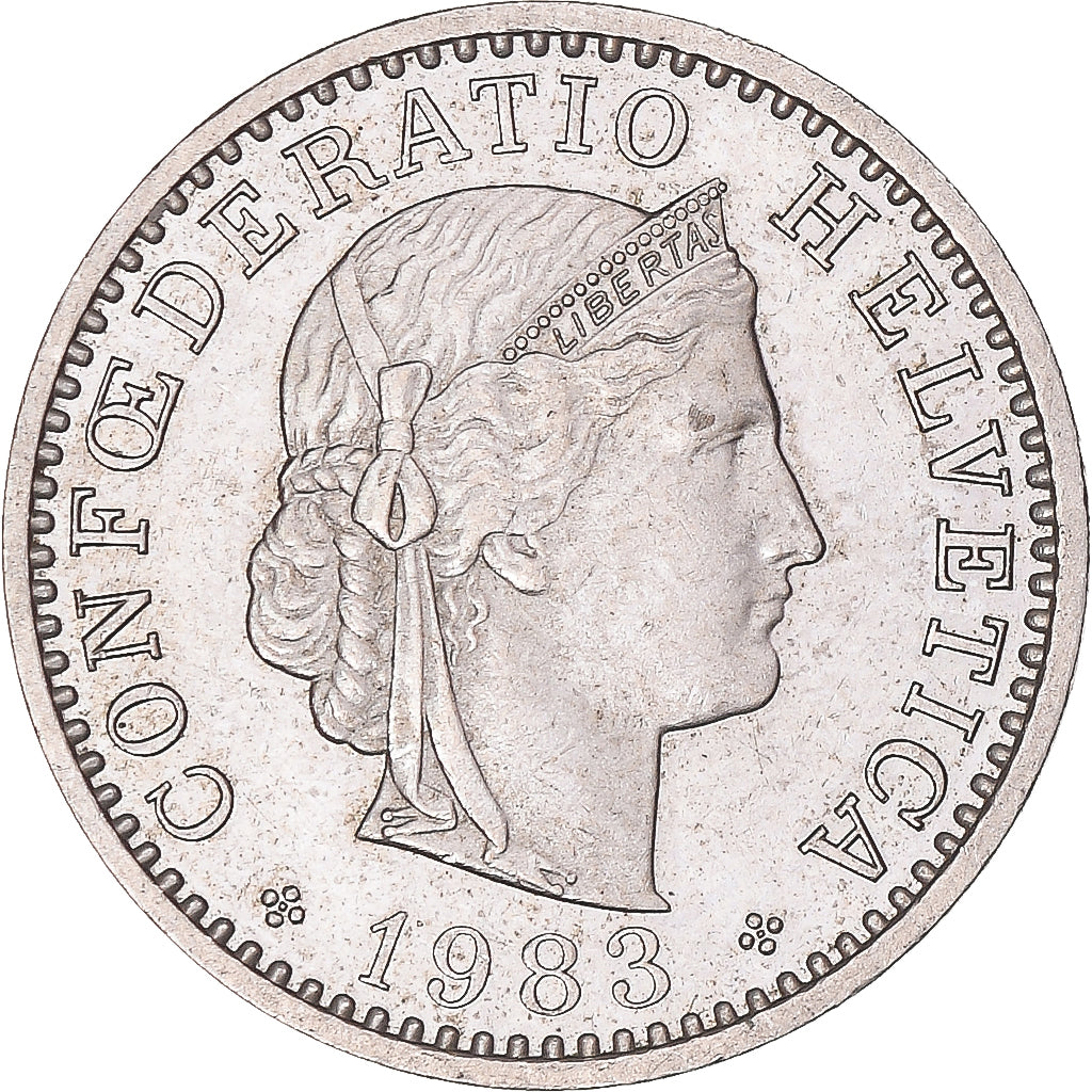 Moneda, Suiza, 20 Rappen, 1983