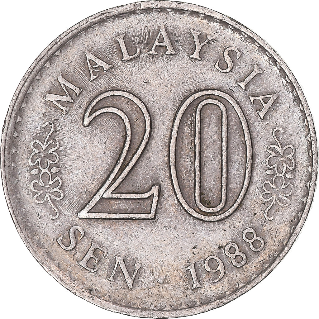Moneda, Malasia, 20 Sen, 1988