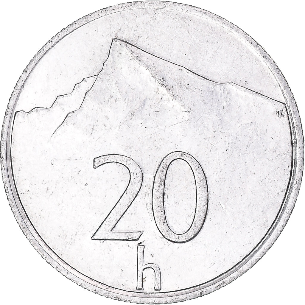 Moneda, Eslovaquia, 20 Halierov, 1993