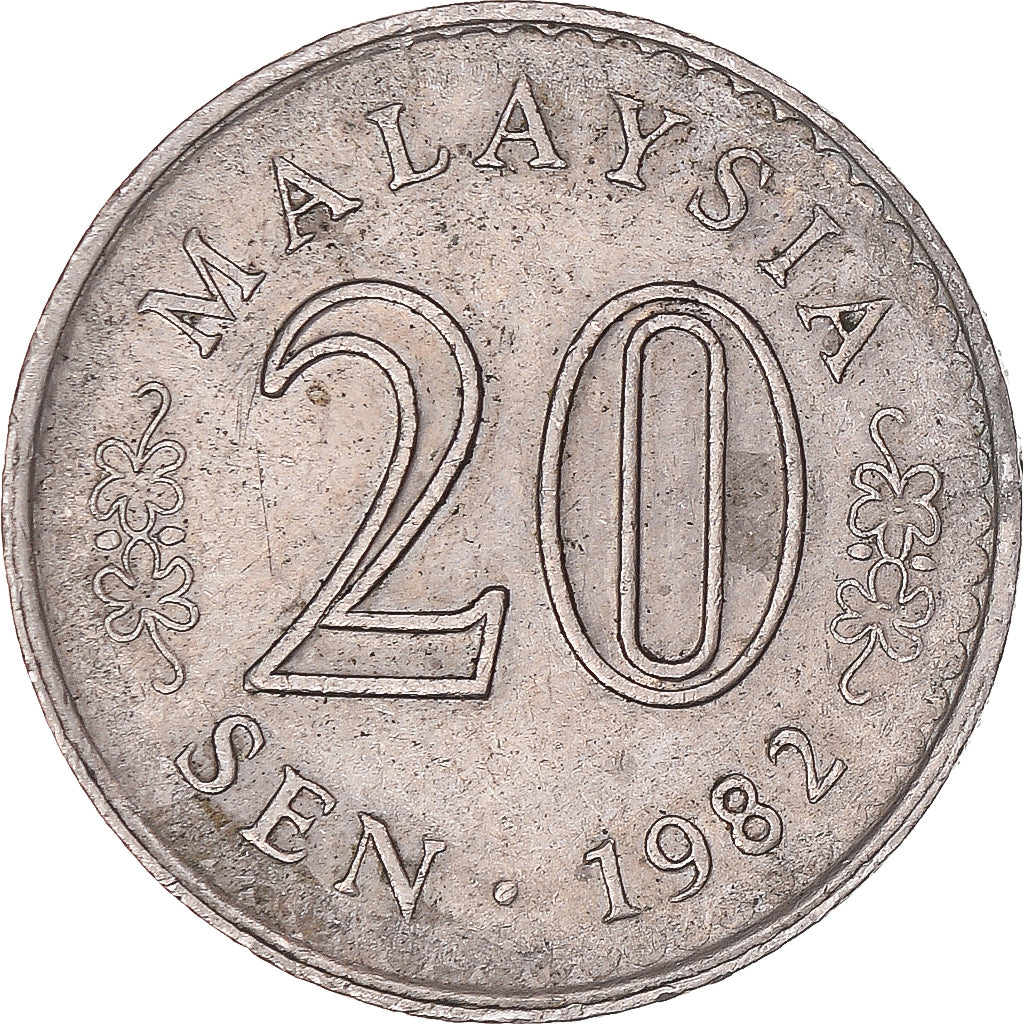 Moneta, Malesia, 20 Sen, 1982