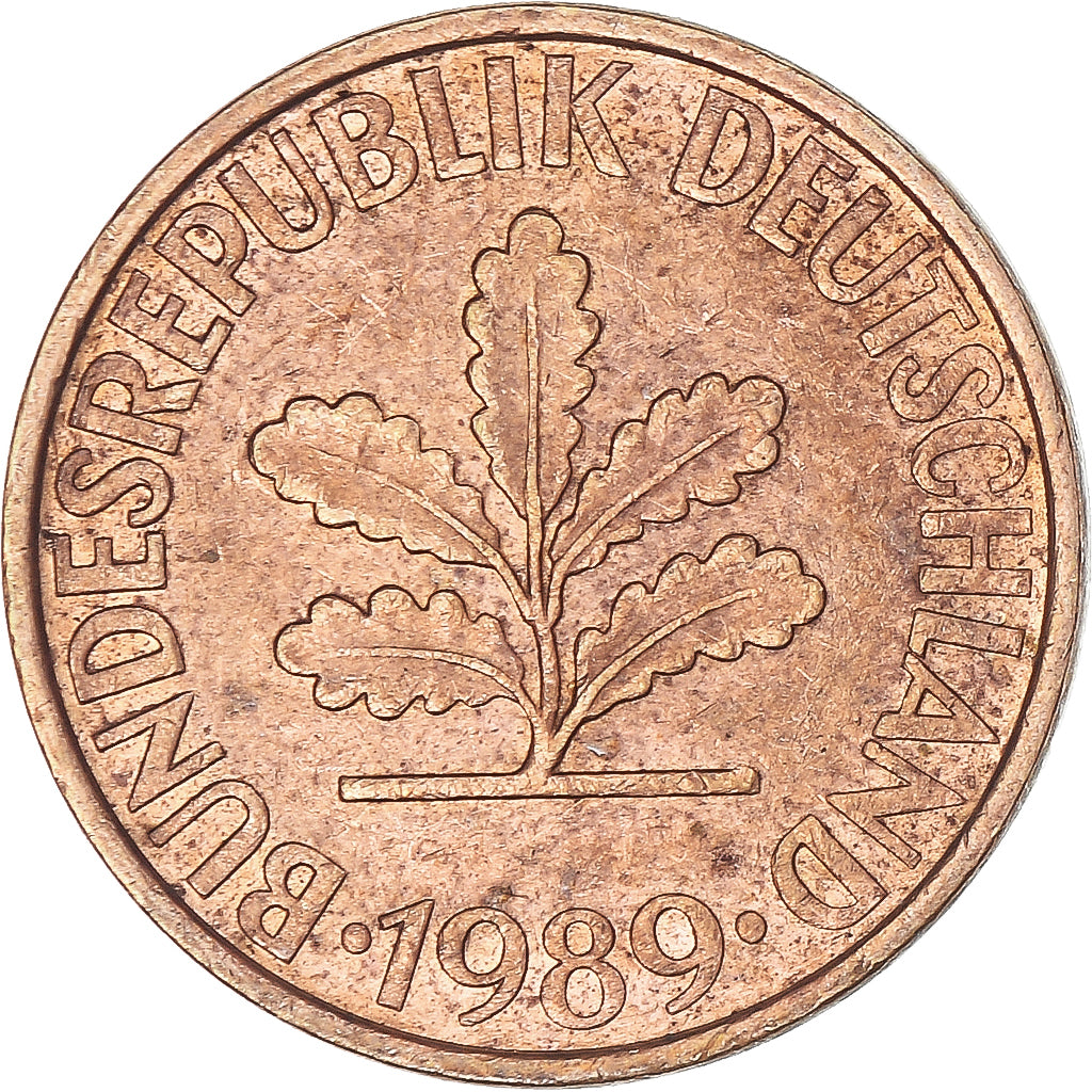 Moneta, Niemcy, 10 Pfennig, 1989