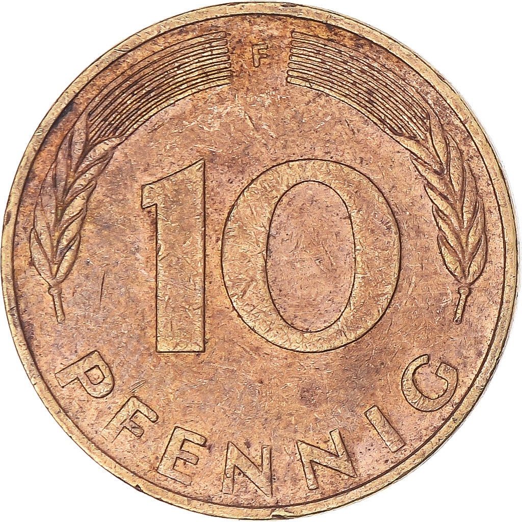 Moneta, Niemcy, 10 Pfennig, 1989