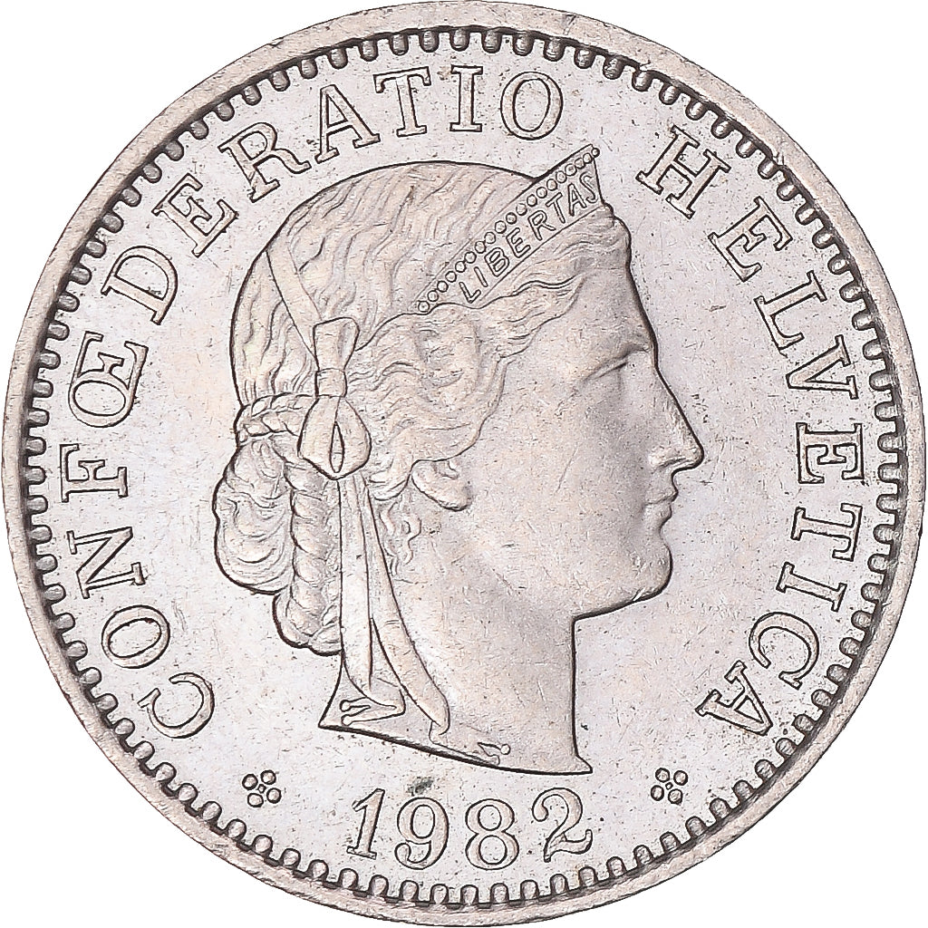 Moneda, Suiza, 20 Rappen, 1982