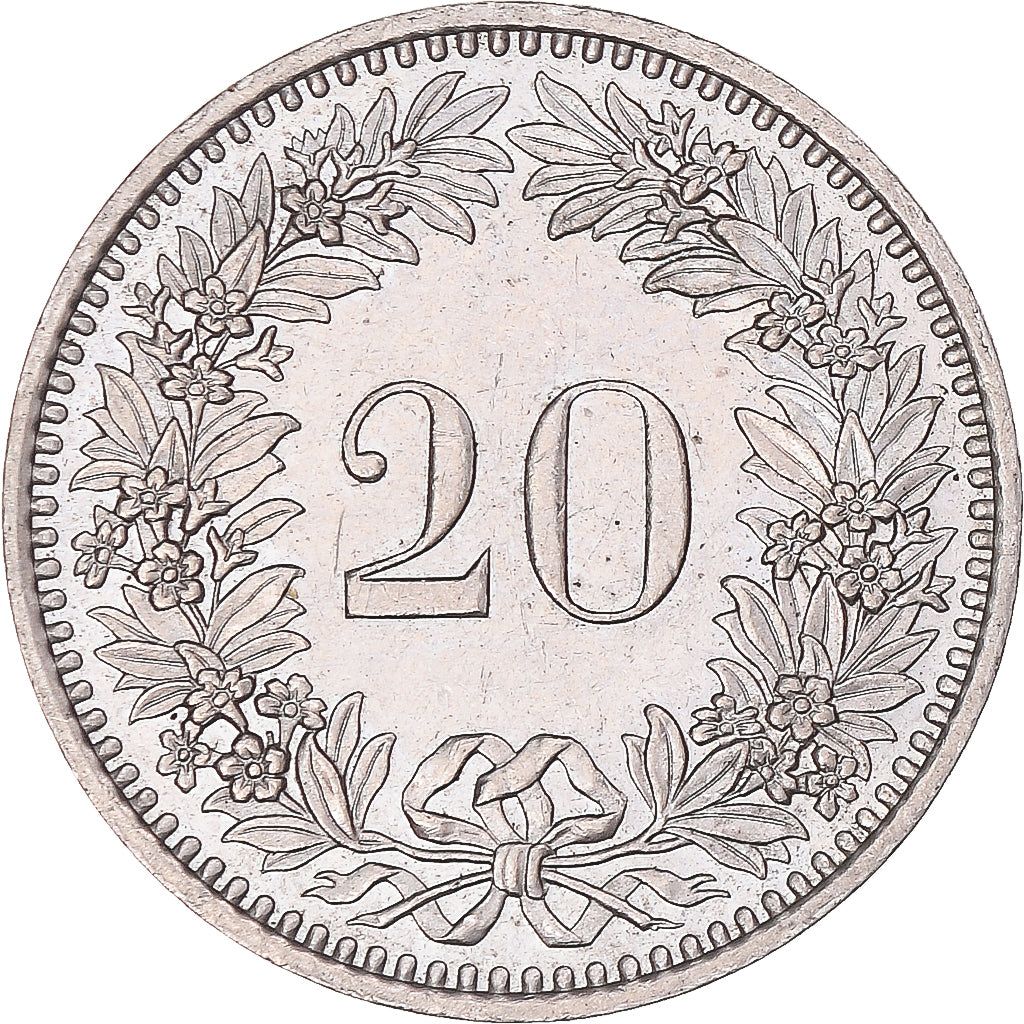 Moneda, Suiza, 20 Rappen, 1982