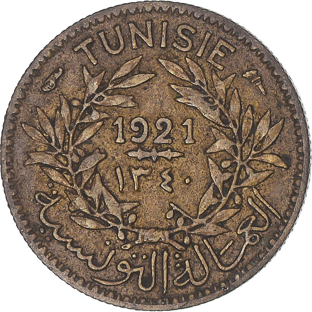 Moneta, Tunisia, 50 Centimes, 1921