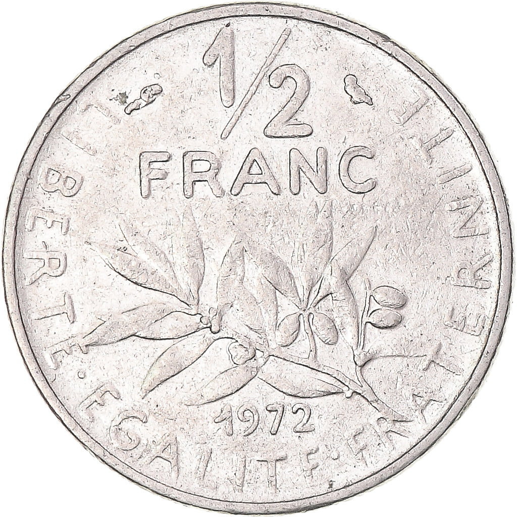 Münze, Frankreich, 1/2 Franc, 1972