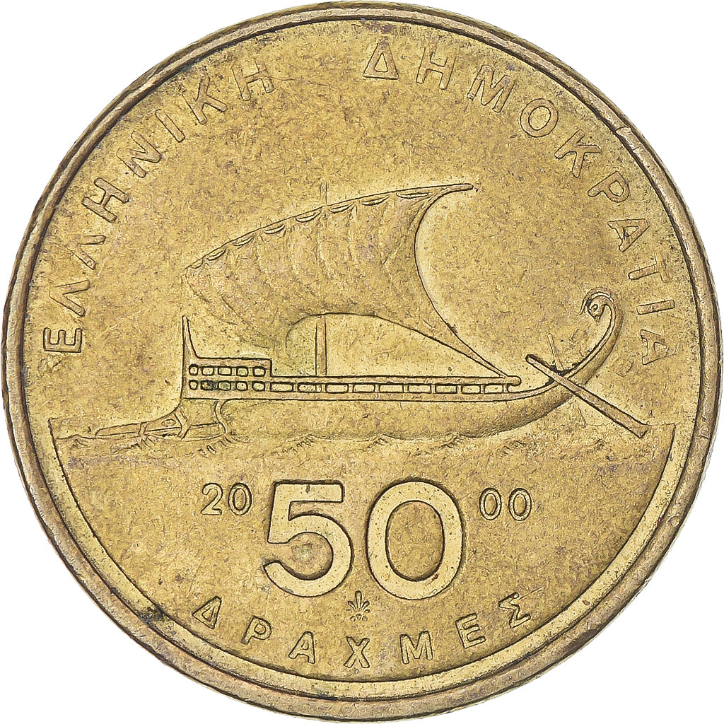 Moneta, Grecia, 50 Drachmes, 2000
