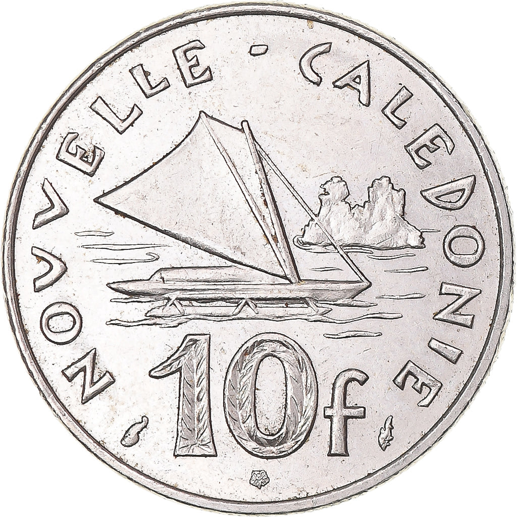 Moneta, Nuova Caledonia, 10 Francs, 1983