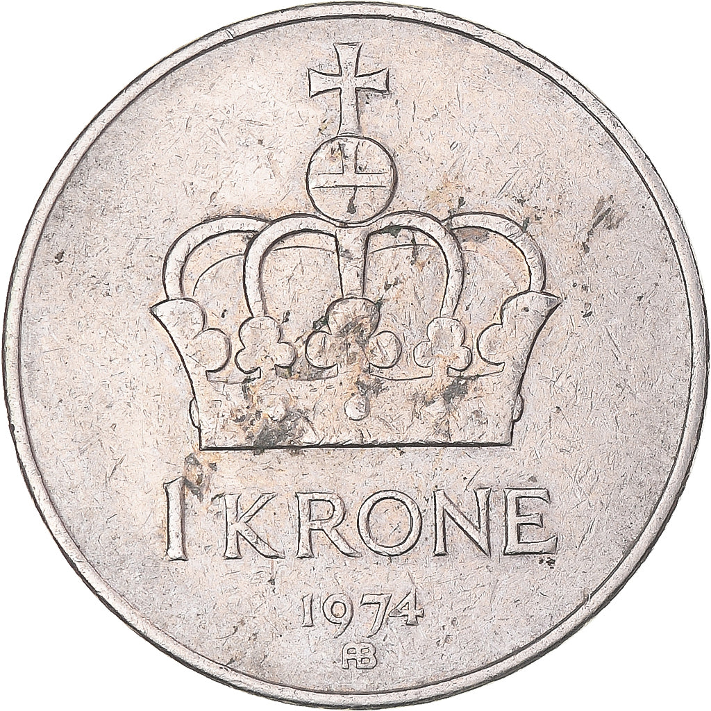 Moneta, Norwegia, Krone, 1974