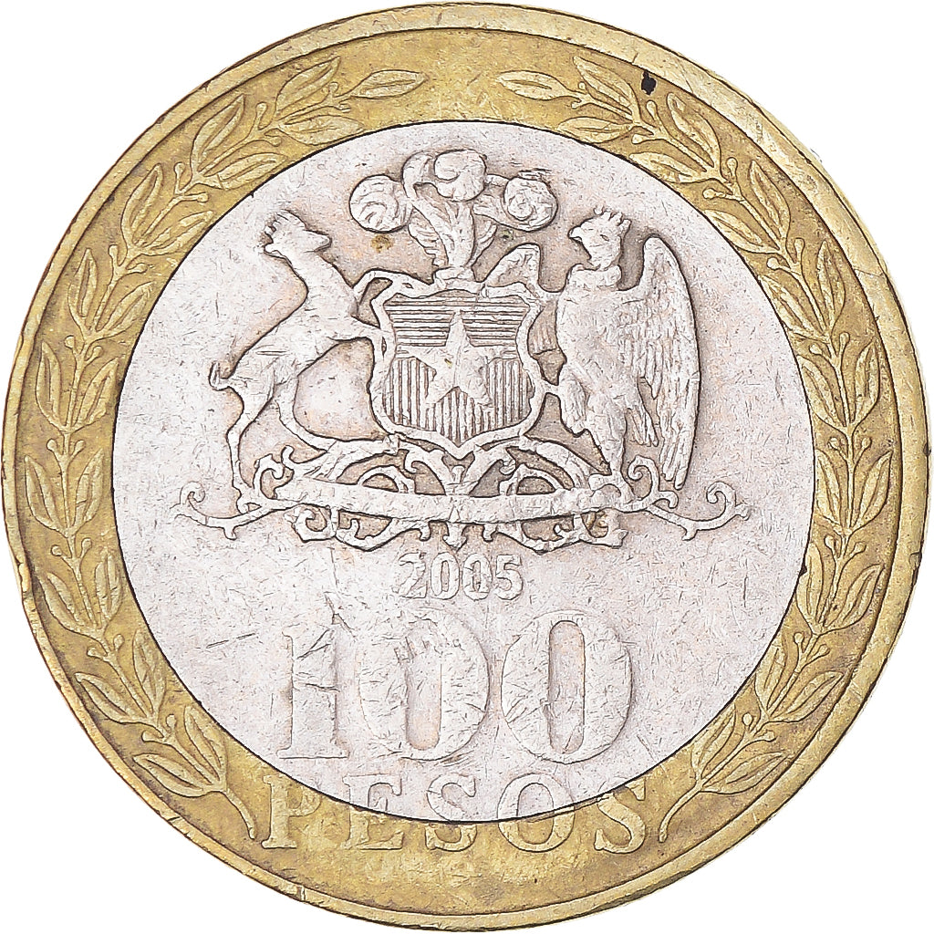 Monnaie, Chili, 100 Pesos, 2005