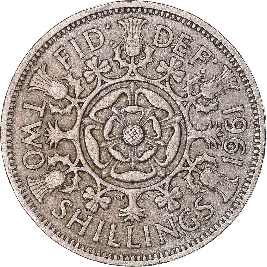 Monnaie, Grande-Bretagne, Florin, Two Shillings, 1961