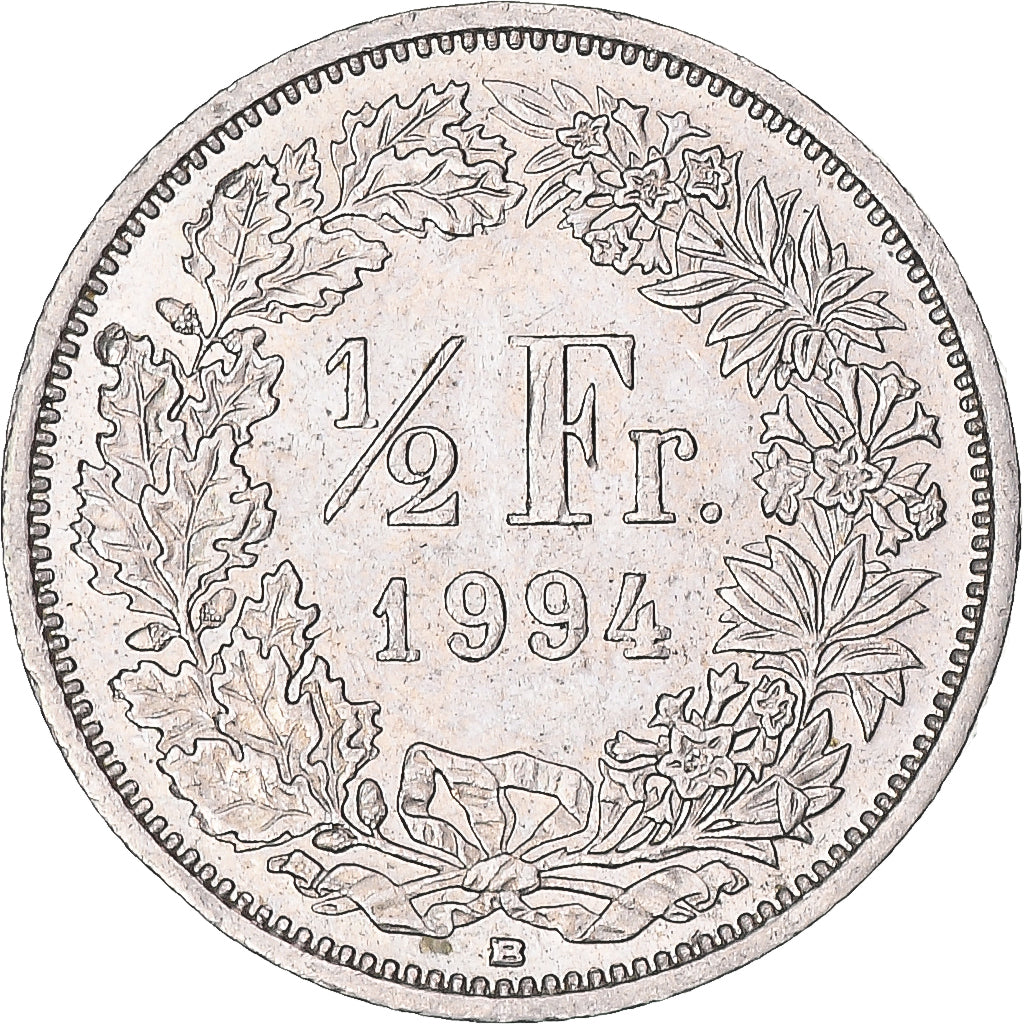 Moneda, Suiza, 1/2 Franc, 1994