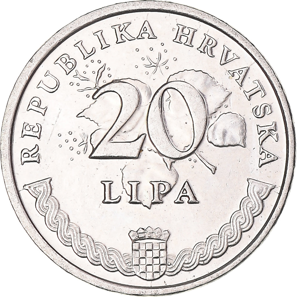 Münze, Kroatien, 20 Lipa