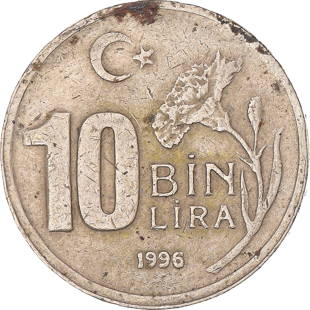 Munten, Turkije, 10000 Lira, 10 Bin Lira, 1996