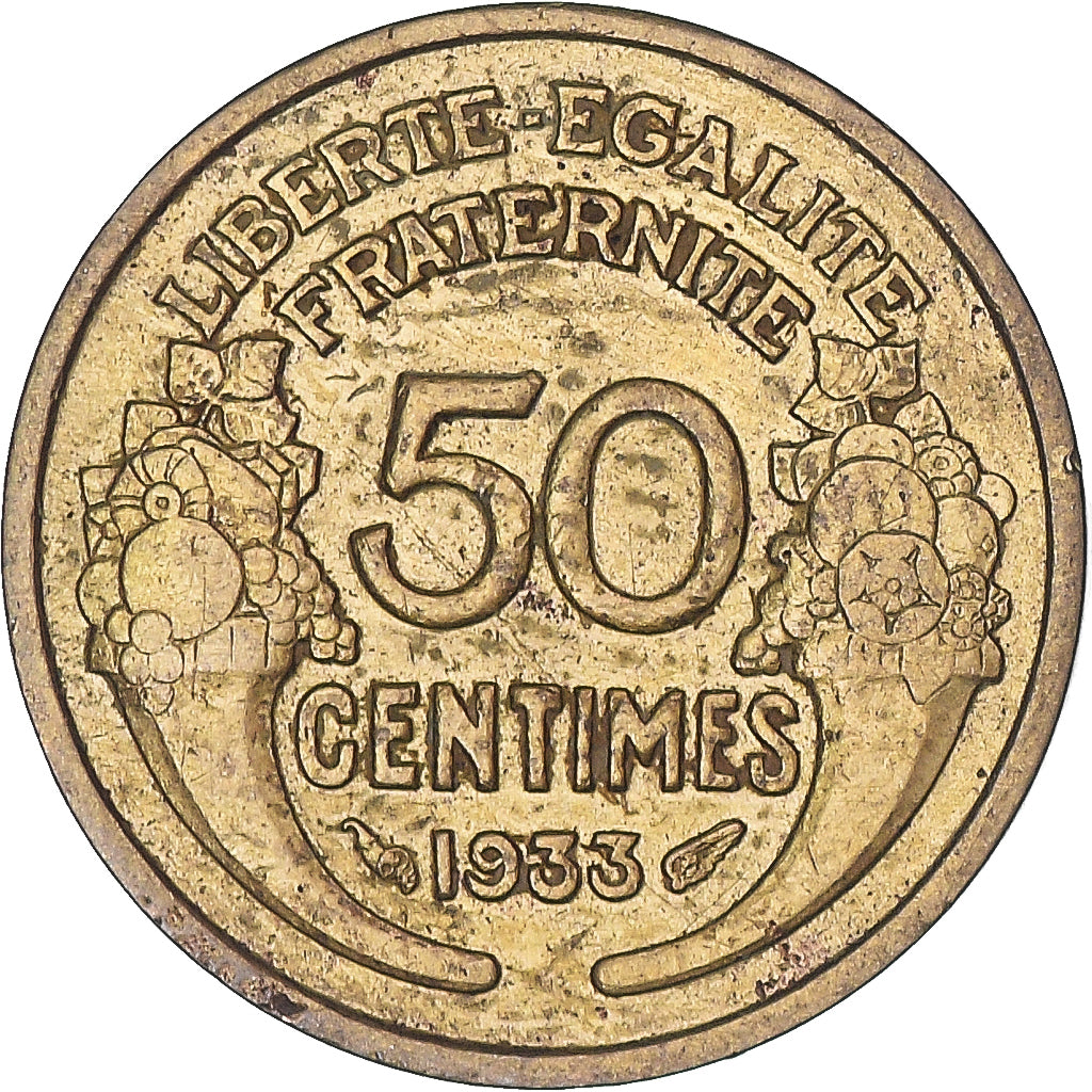 Moneta, Francja, 50 Centimes, 1933