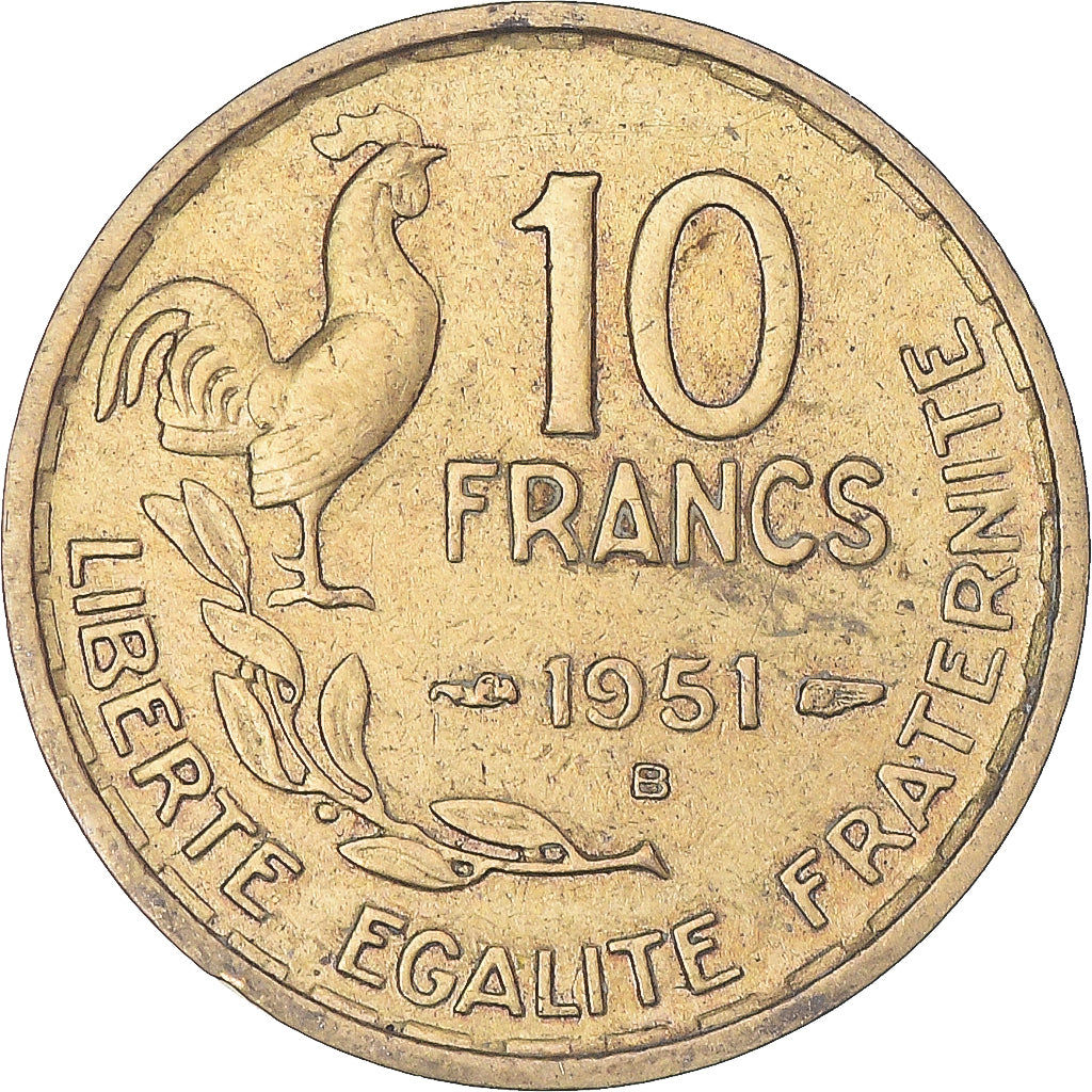 Moneta, Francia, 10 Francs, 1951