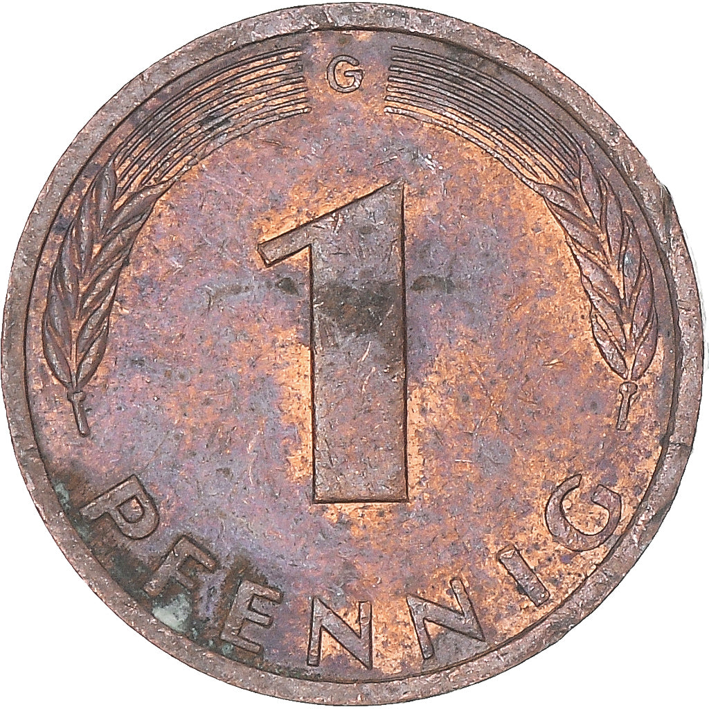 Moneda, Alemania, Pfennig, 1986